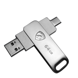 PC POWER P64 64GB USB 3.2 Gen1 Type-C DUAL FLASH DRIVE